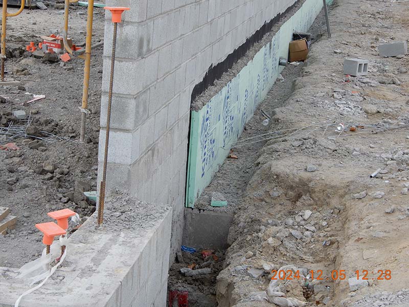 Zone D - Exterior Foundation West Wall Line at the Mechanical-Electrical Room