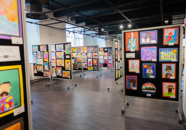 Downing-Gross displays art by NNPS students